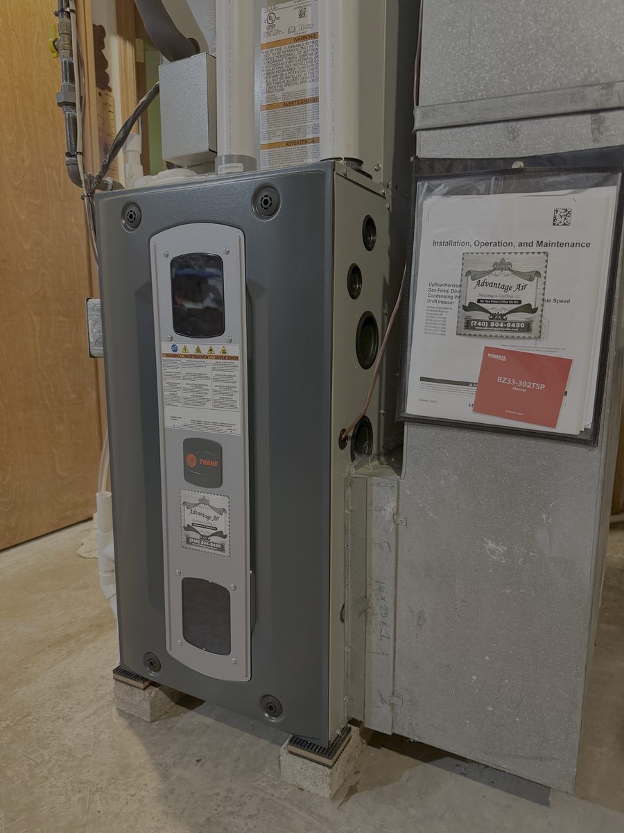 Trane 17 SEER air conditioner installed by Advantage Air in Apple Valley, Ohio