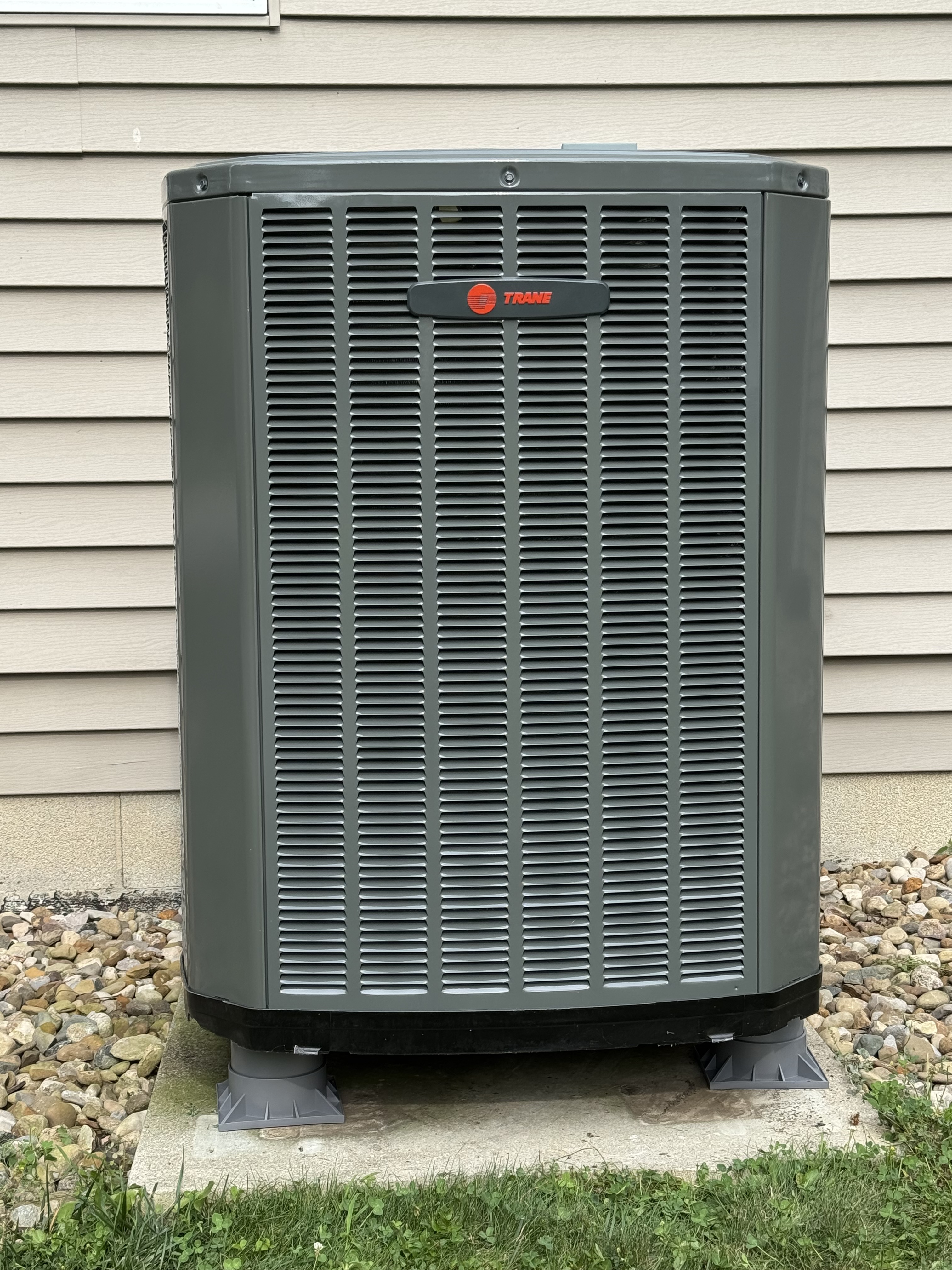 Trane 17 SEER2 multi-stage heat pump installed at a Glenmont, Ohio home