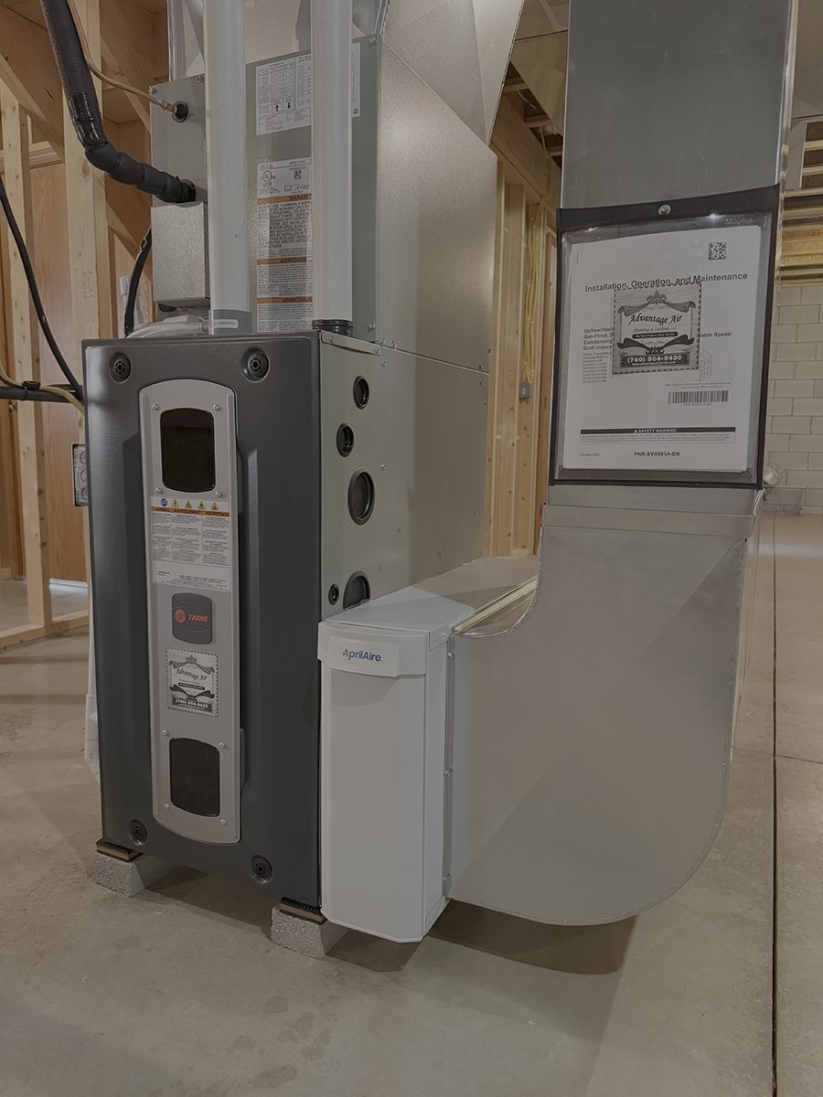Trane two-stage 97% efficient gas furnace installed in a Danville, Ohio home